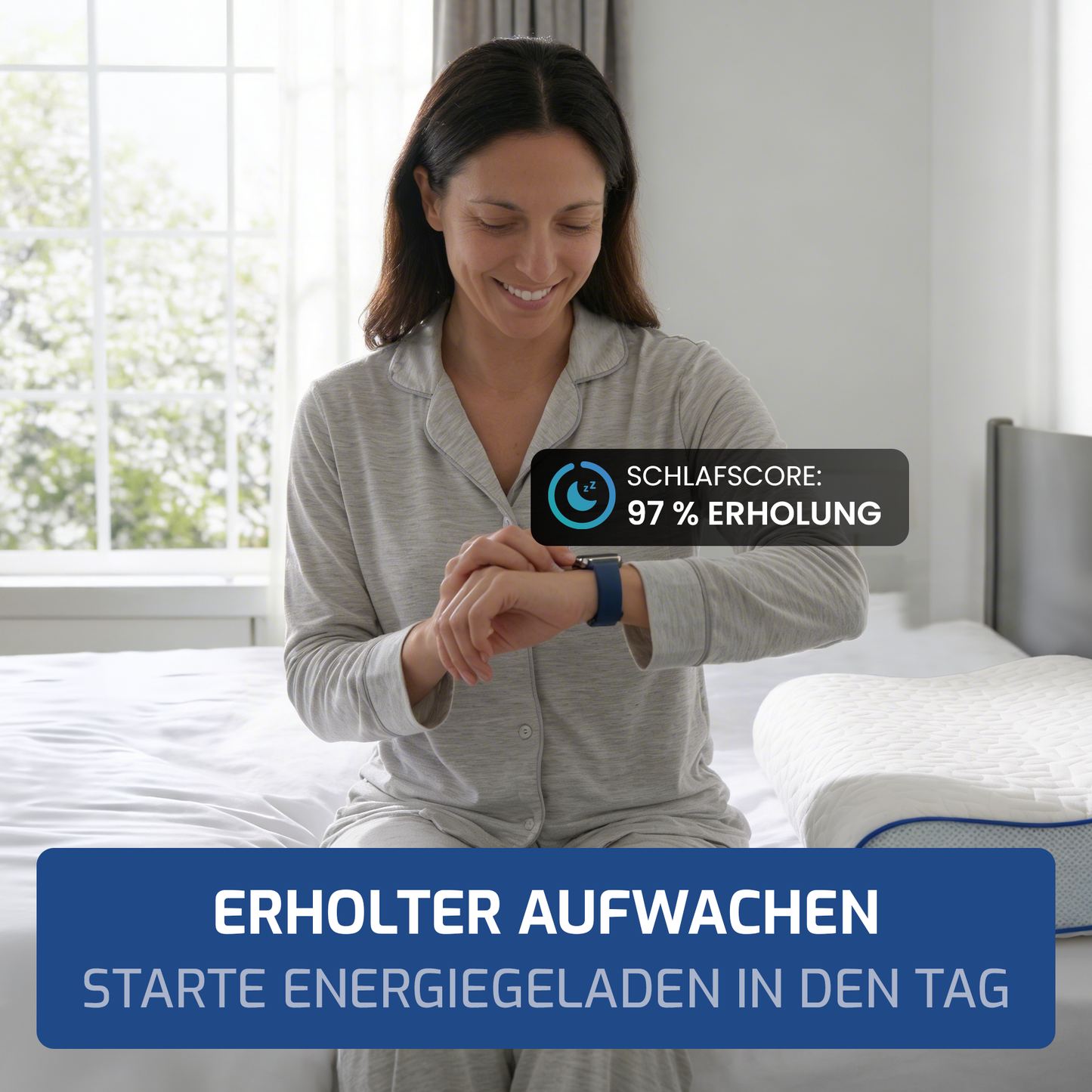 EULIN® WOLKENFELD AIR Orthopädisches Kopfkissen 40×60 cm – Höhenverstellbares Nackenstützkissen aus Memory Foam | Ergonomisch & Atmungsaktiv