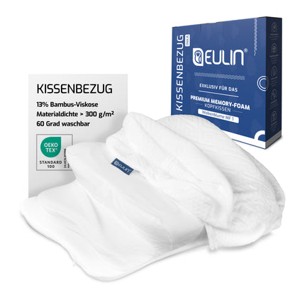 EULIN® Ersatz-Kissenbezug Weiss für WOLKENBLUME MF1 – Bezug aus Bambus-Viskose | Atmungsaktiv, Waschbar & Hautfreundlich