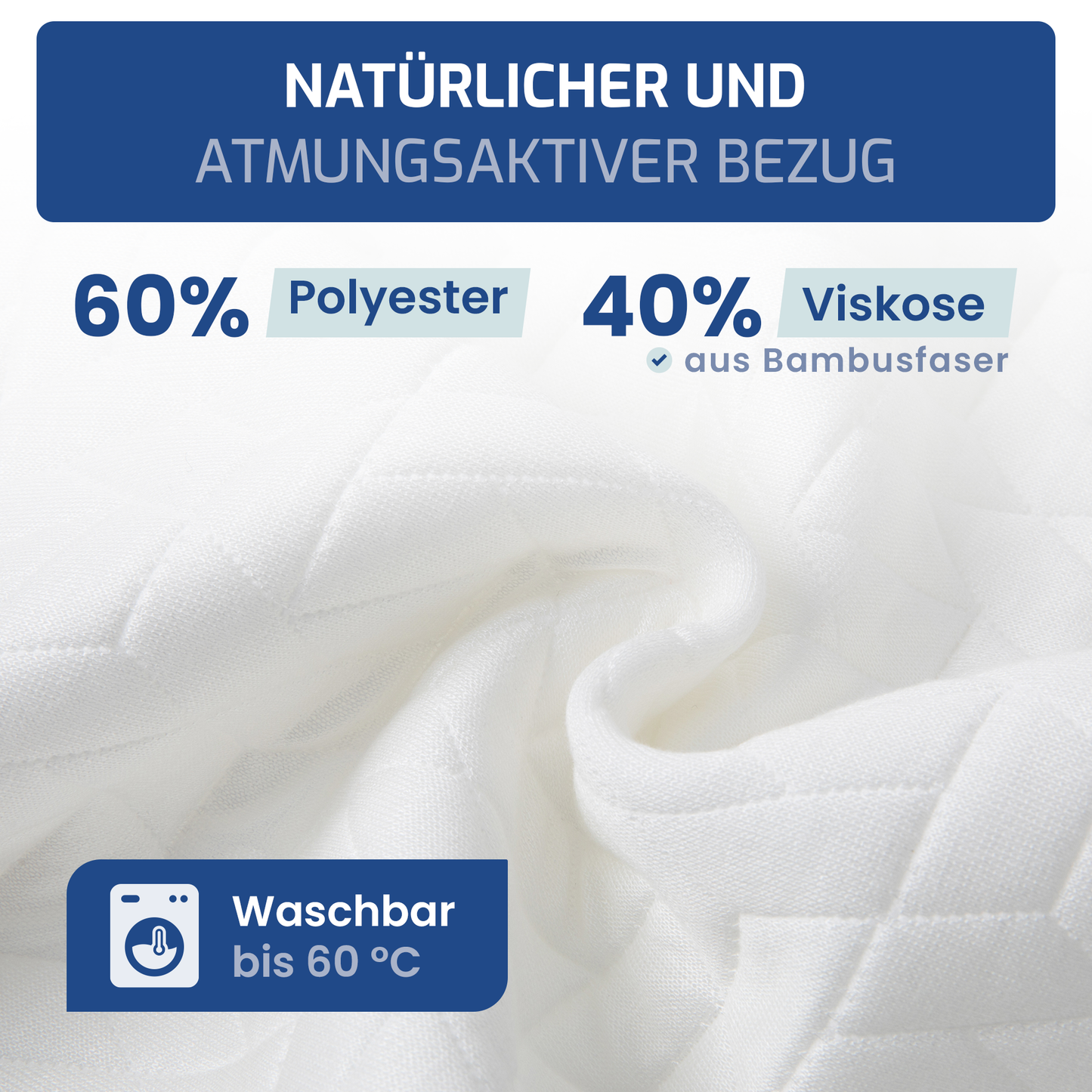 EULIN® WOLKENFELD AIR Orthopädisches Kopfkissen 40×60 cm – Höhenverstellbares Nackenstützkissen aus Memory Foam | Ergonomisch & Atmungsaktiv